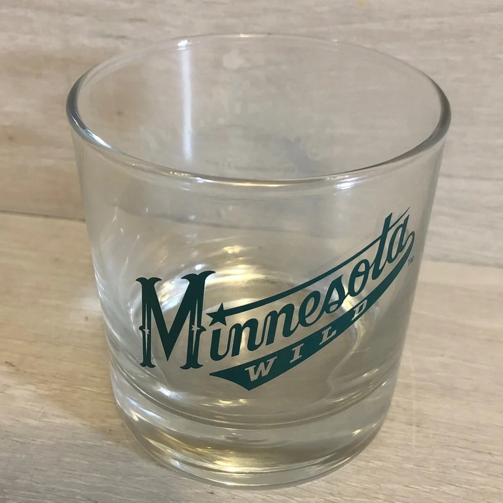 Jack Daniels and NHL Minnesota Wild co-branded 8oz. Drinking glass